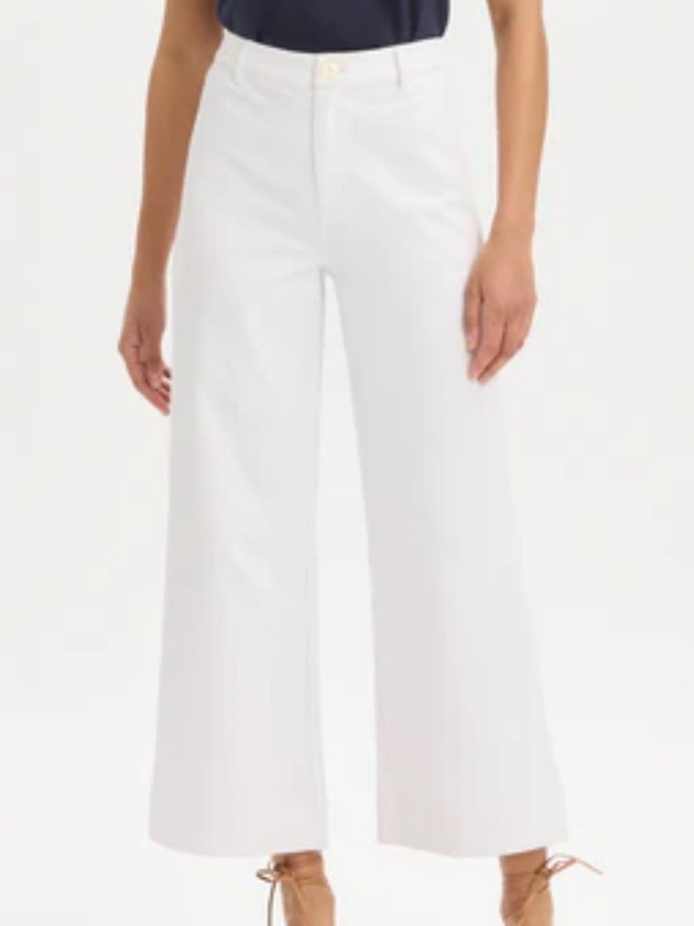 Renwick Canvas Wide Leg Cream Crop Pants size 0